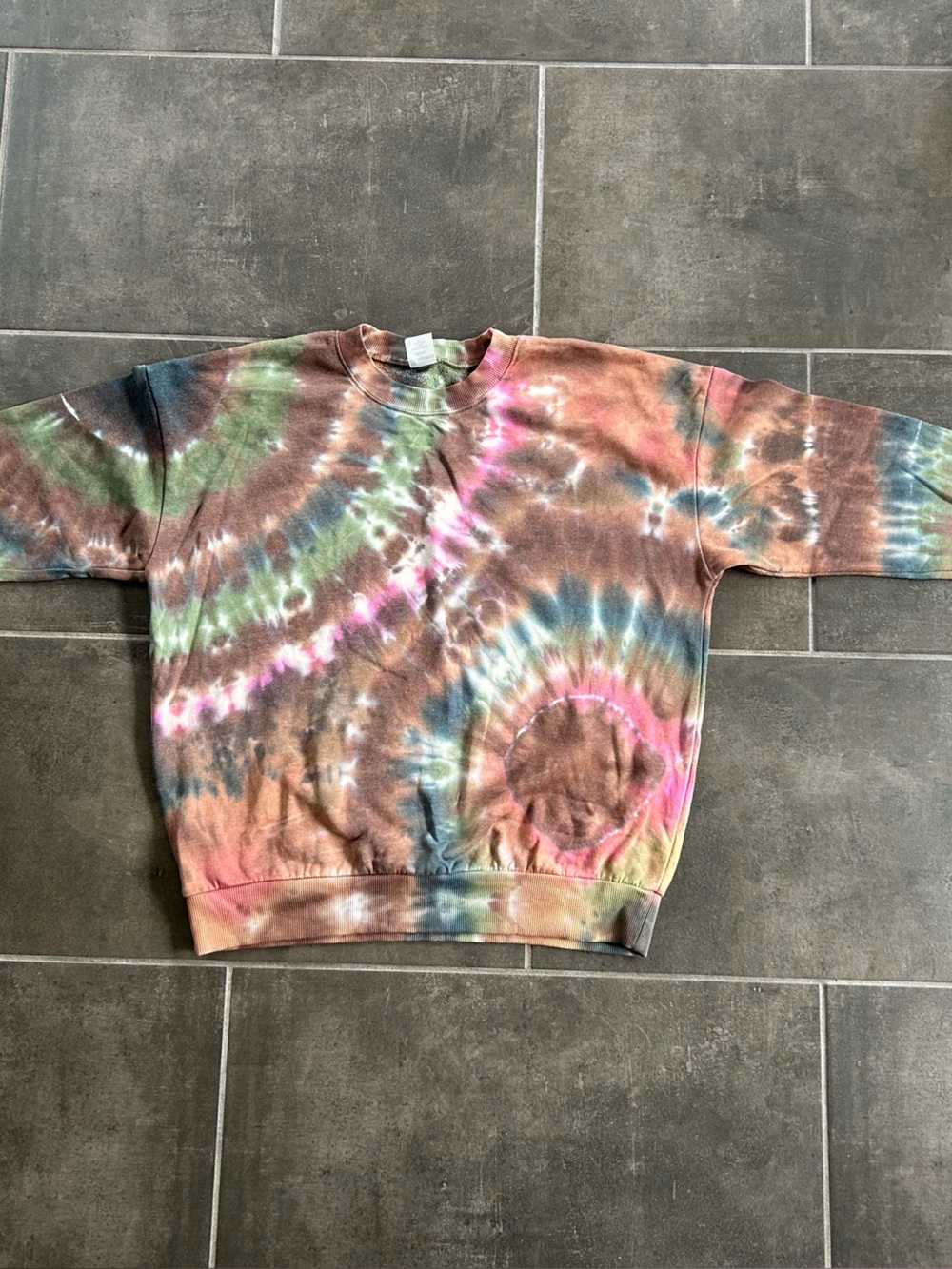 No Boundaries Multicolor Tie-Dye Crewneck Sweatshirt